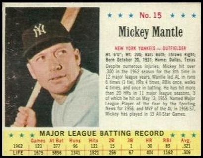 15 Mickey Mantle